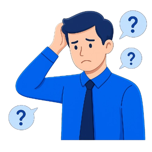 Confused businessman with declining leads chart